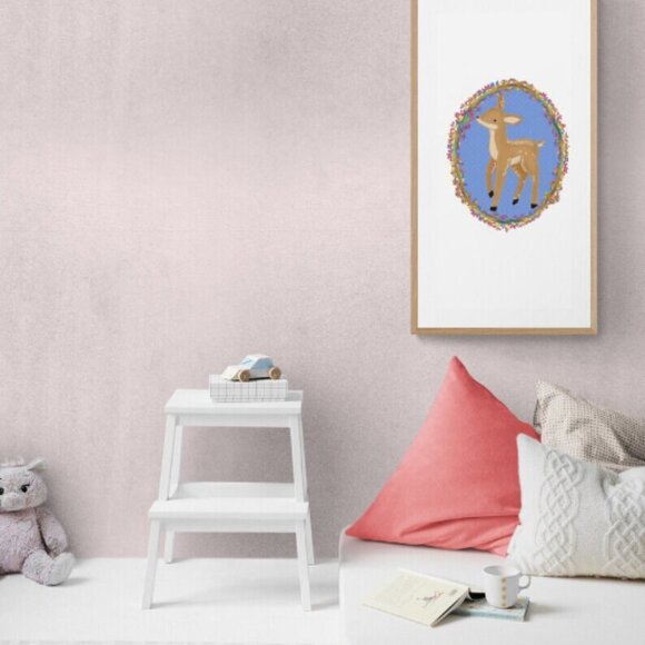 Cute Deer | Kids Art | Modern Wall Art Decor | Minimalist Digital Prints - Picture 3 of 4